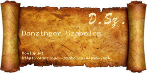 Danzinger Szabolcs névjegykártya
